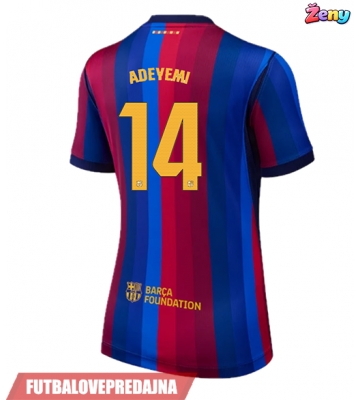 Lacne Ženy Futbalové dres Barcelona Karim Adeyemi #14 2026-27 Krátky Rukáv - Domáci